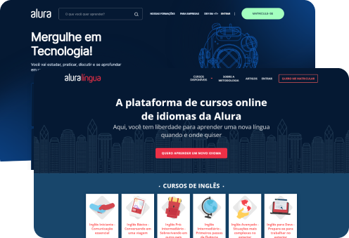 imagem de telas com a alura+ aberta